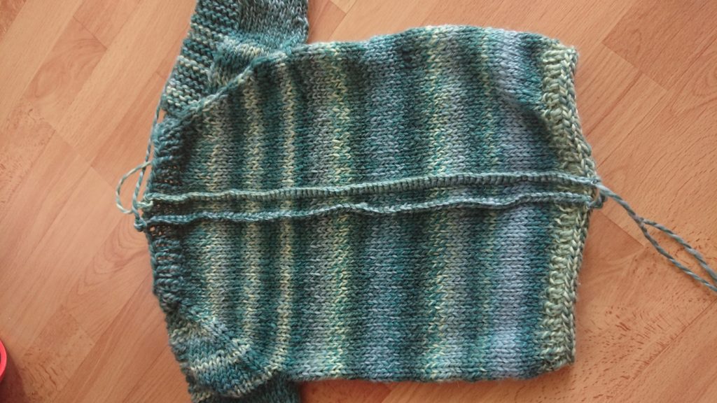 Strickjacke steeken